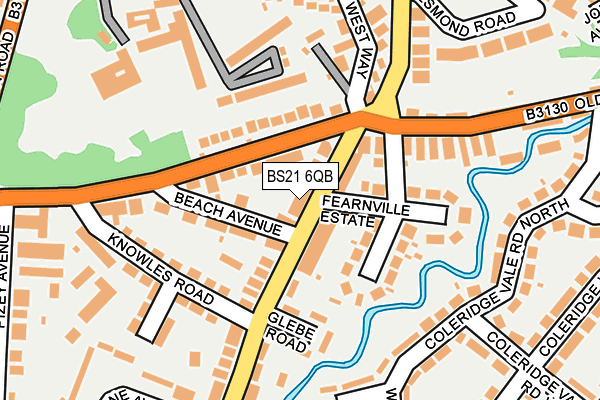 BS21 6QB map - OS OpenMap – Local (Ordnance Survey)