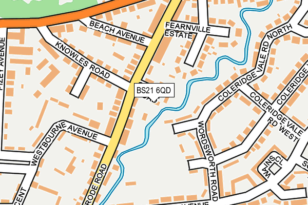 BS21 6QD map - OS OpenMap – Local (Ordnance Survey)