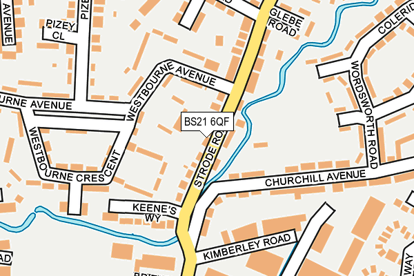 BS21 6QF map - OS OpenMap – Local (Ordnance Survey)