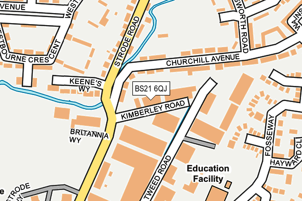 BS21 6QJ map - OS OpenMap – Local (Ordnance Survey)