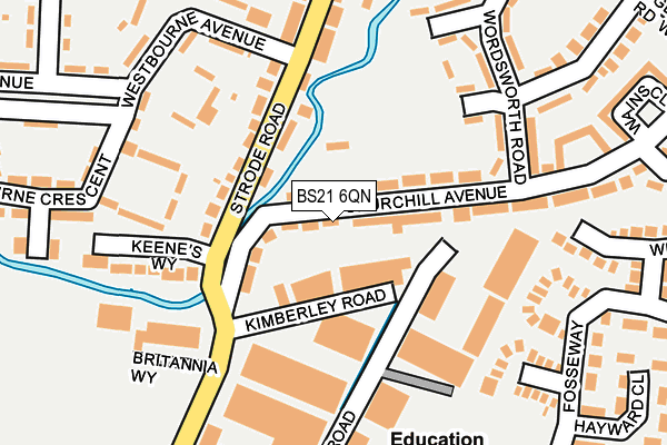 BS21 6QN map - OS OpenMap – Local (Ordnance Survey)