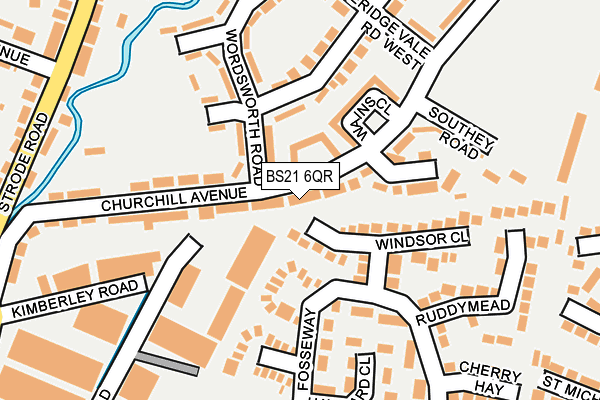 BS21 6QR map - OS OpenMap – Local (Ordnance Survey)