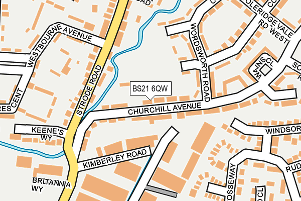 BS21 6QW map - OS OpenMap – Local (Ordnance Survey)