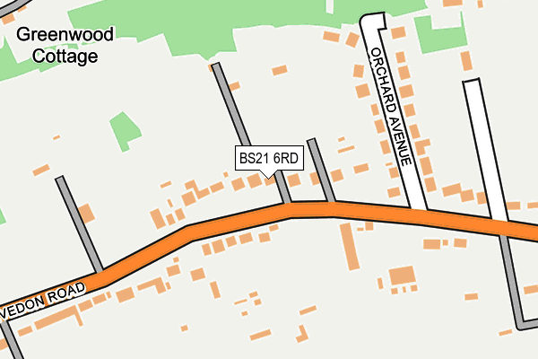 Map of 45 PRINCES ROAD (CLEVEDON) LIMITED at local scale