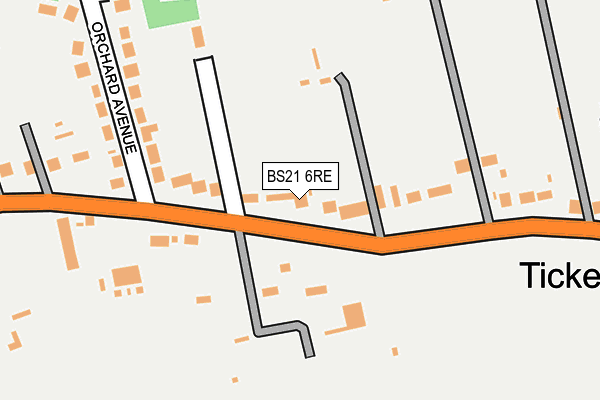 BS21 6RE map - OS OpenMap – Local (Ordnance Survey)