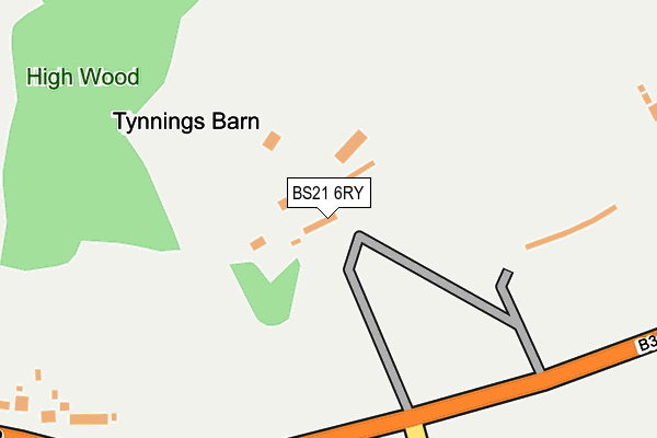BS21 6RY map - OS OpenMap – Local (Ordnance Survey)