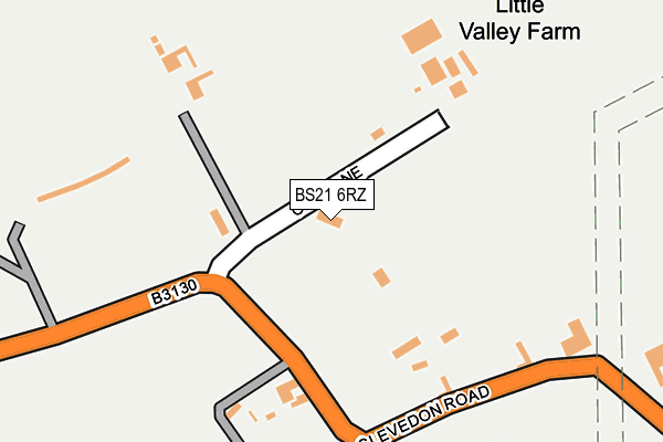 BS21 6RZ map - OS OpenMap – Local (Ordnance Survey)