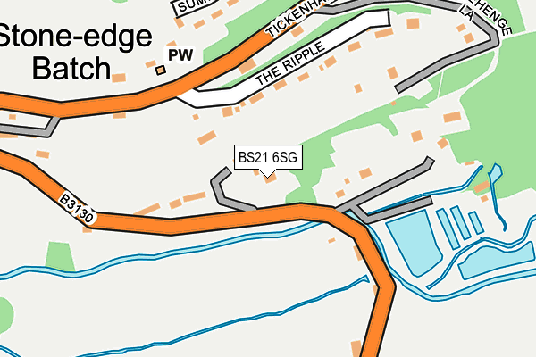 BS21 6SG map - OS OpenMap – Local (Ordnance Survey)