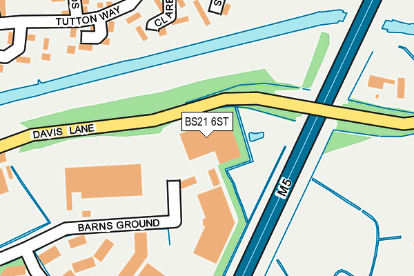 BS21 6ST map - OS OpenMap – Local (Ordnance Survey)