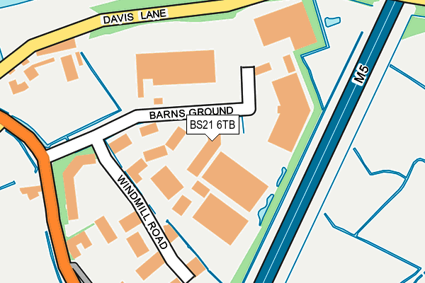BS21 6TB map - OS OpenMap – Local (Ordnance Survey)