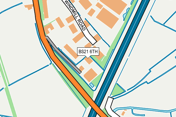 BS21 6TH map - OS OpenMap – Local (Ordnance Survey)