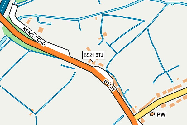 BS21 6TJ map - OS OpenMap – Local (Ordnance Survey)