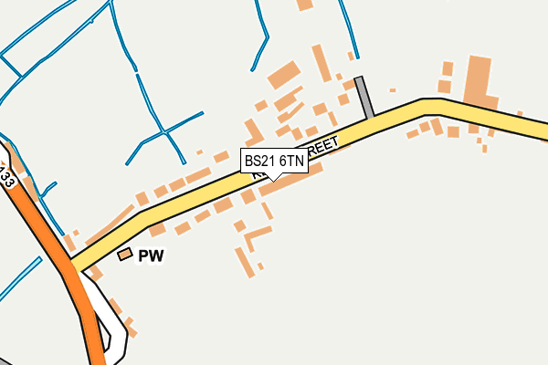 BS21 6TN map - OS OpenMap – Local (Ordnance Survey)