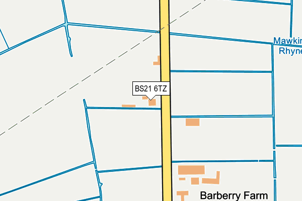 BS21 6TZ map - OS OpenMap – Local (Ordnance Survey)