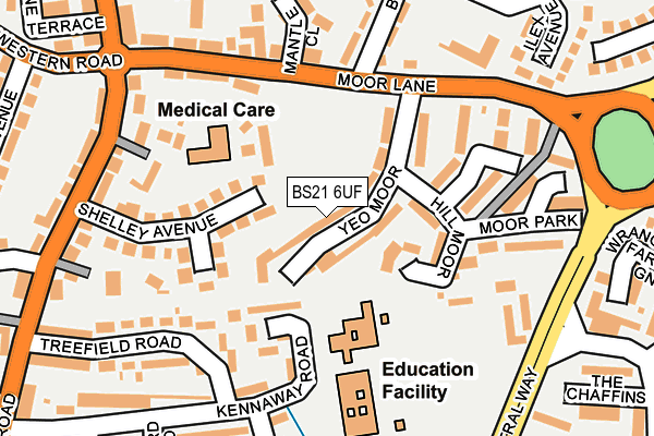 BS21 6UF map - OS OpenMap – Local (Ordnance Survey)
