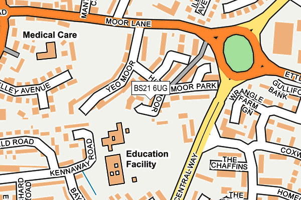 BS21 6UG map - OS OpenMap – Local (Ordnance Survey)