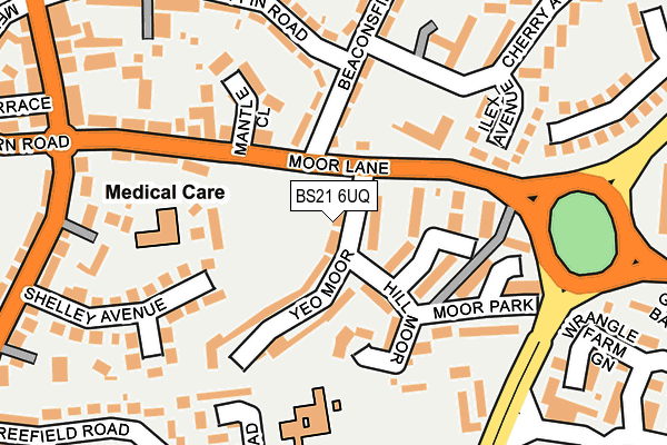 BS21 6UQ map - OS OpenMap – Local (Ordnance Survey)