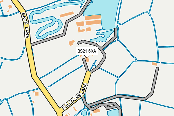 BS21 6XA map - OS OpenMap – Local (Ordnance Survey)