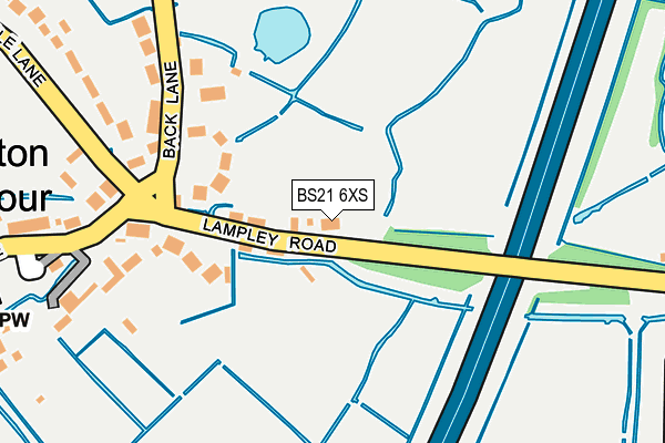 BS21 6XS map - OS OpenMap – Local (Ordnance Survey)