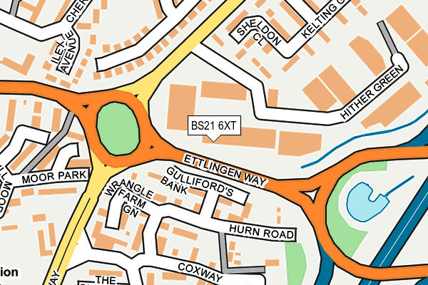 BS21 6XT map - OS OpenMap – Local (Ordnance Survey)