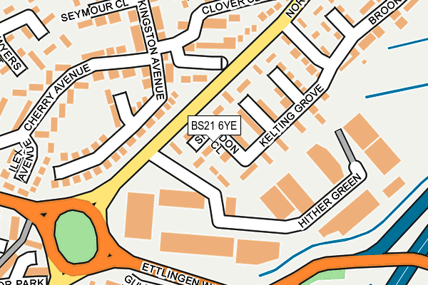 BS21 6YE map - OS OpenMap – Local (Ordnance Survey)