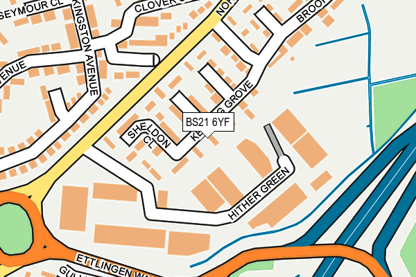 BS21 6YF map - OS OpenMap – Local (Ordnance Survey)
