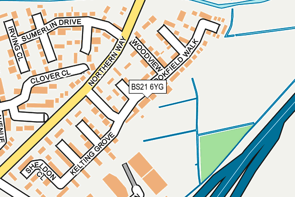 BS21 6YG map - OS OpenMap – Local (Ordnance Survey)