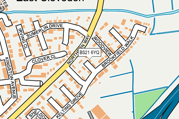 BS21 6YQ map - OS OpenMap – Local (Ordnance Survey)
