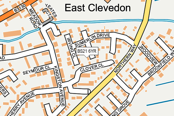 BS21 6YR map - OS OpenMap – Local (Ordnance Survey)