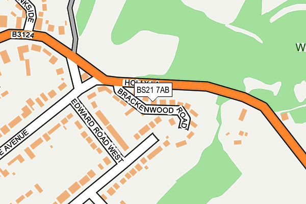 BS21 7AB map - OS OpenMap – Local (Ordnance Survey)