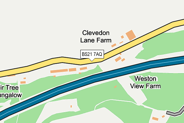 BS21 7AQ map - OS OpenMap – Local (Ordnance Survey)