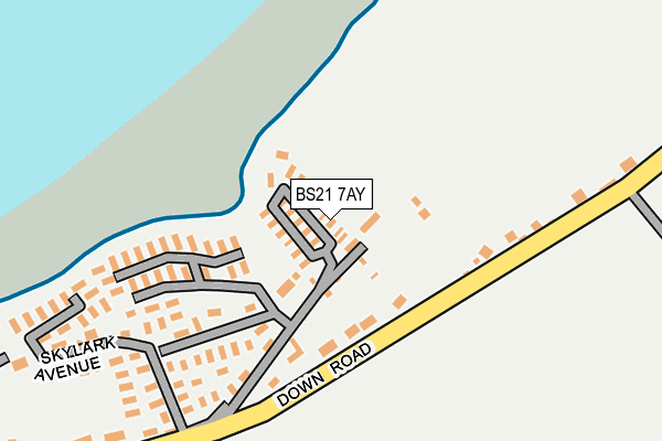 BS21 7AY map - OS OpenMap – Local (Ordnance Survey)