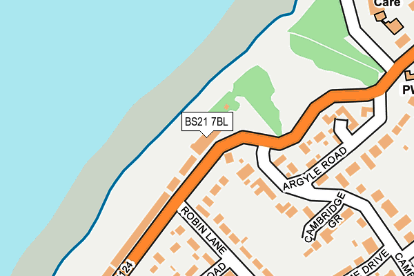 BS21 7BL map - OS OpenMap – Local (Ordnance Survey)
