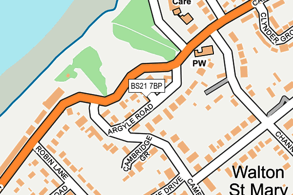 BS21 7BP map - OS OpenMap – Local (Ordnance Survey)
