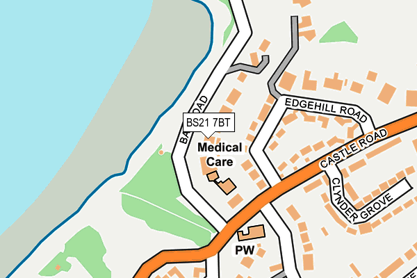 BS21 7BT map - OS OpenMap – Local (Ordnance Survey)