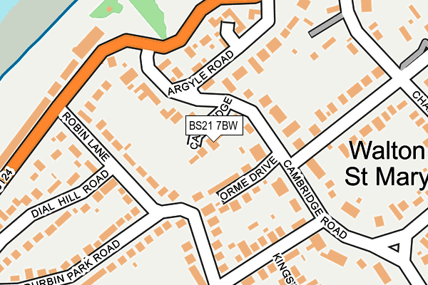 BS21 7BW map - OS OpenMap – Local (Ordnance Survey)