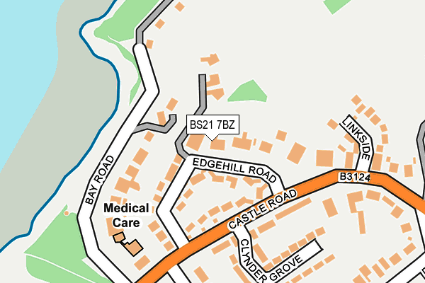 BS21 7BZ map - OS OpenMap – Local (Ordnance Survey)