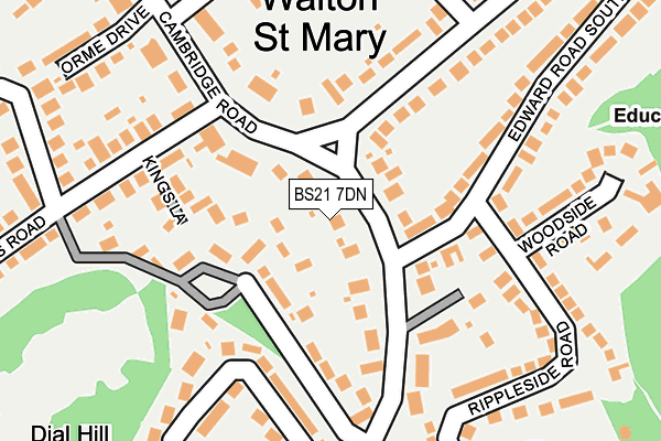 BS21 7DN map - OS OpenMap – Local (Ordnance Survey)