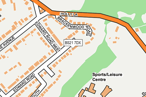 BS21 7DX map - OS OpenMap – Local (Ordnance Survey)