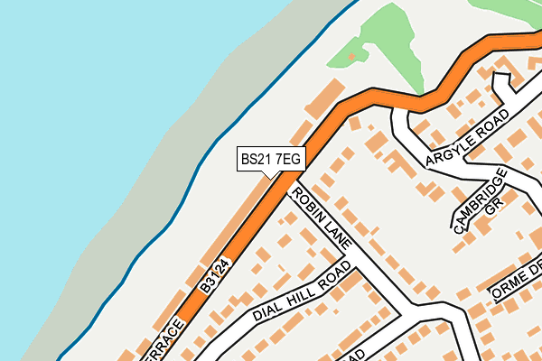 BS21 7EG map - OS OpenMap – Local (Ordnance Survey)