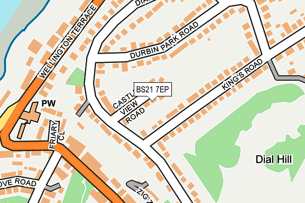 BS21 7EP map - OS OpenMap – Local (Ordnance Survey)