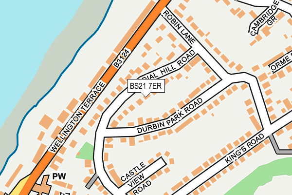 BS21 7ER map - OS OpenMap – Local (Ordnance Survey)