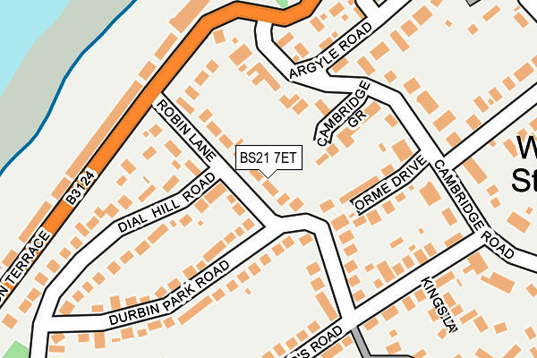 BS21 7ET map - OS OpenMap – Local (Ordnance Survey)