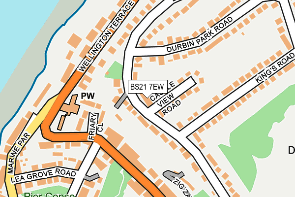 BS21 7EW map - OS OpenMap – Local (Ordnance Survey)