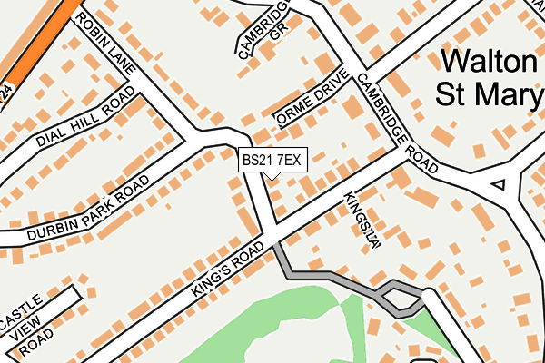 BS21 7EX map - OS OpenMap – Local (Ordnance Survey)