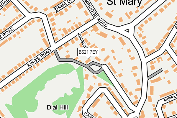 BS21 7EY map - OS OpenMap – Local (Ordnance Survey)