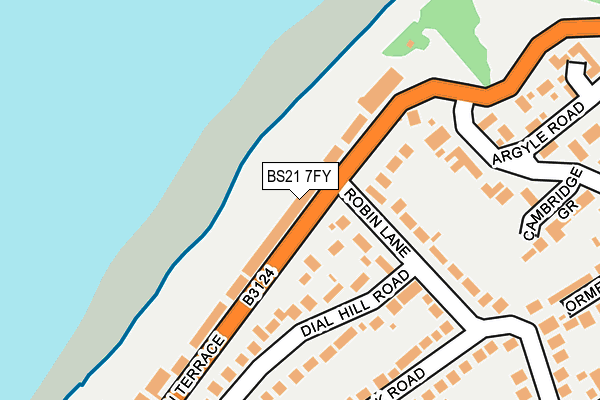 BS21 7FY map - OS OpenMap – Local (Ordnance Survey)