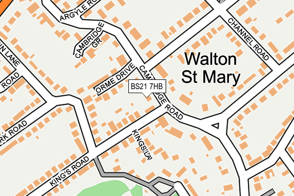 BS21 7HB map - OS OpenMap – Local (Ordnance Survey)