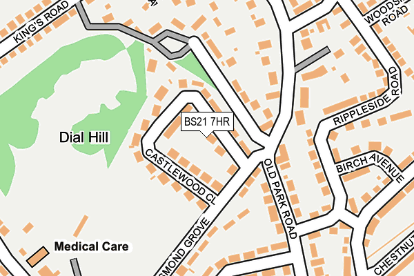 BS21 7HR map - OS OpenMap – Local (Ordnance Survey)