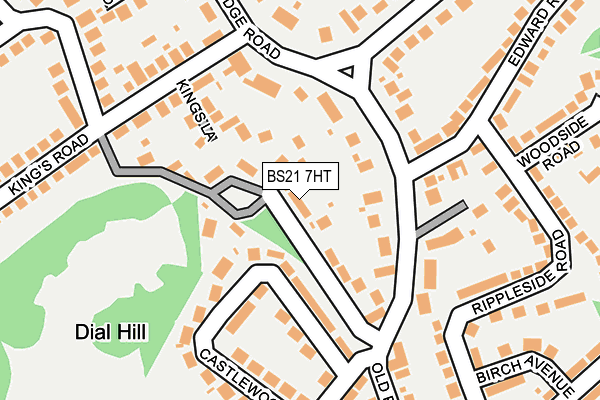 BS21 7HT map - OS OpenMap – Local (Ordnance Survey)